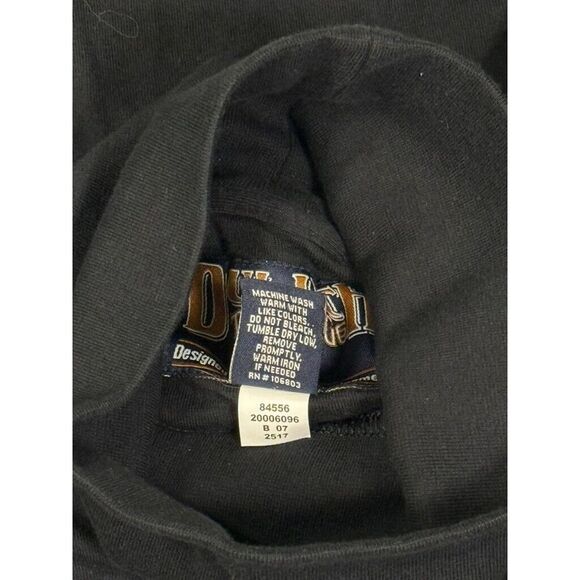 Duluth Trading Company Turtle Neck Knit Shirt Pullover Size XL Black 100% Cotton - Picture 7 of 10